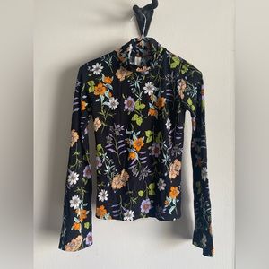 Eliza Faulkner Floral Turtleneck